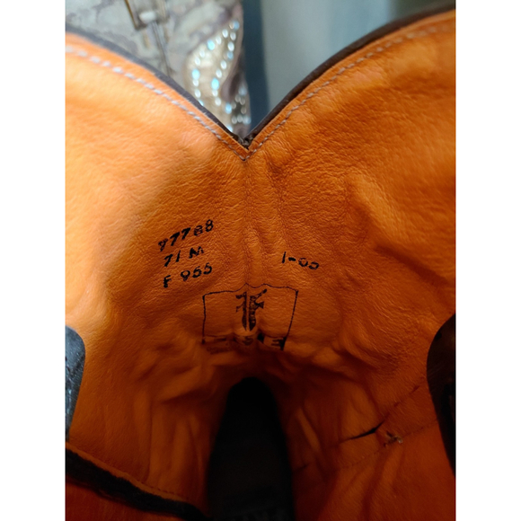 Frye Daisy Duke Cowboy Bronze Leather Mid Calf Embellished Boots Size 7.5 M - Picture 9 of 10